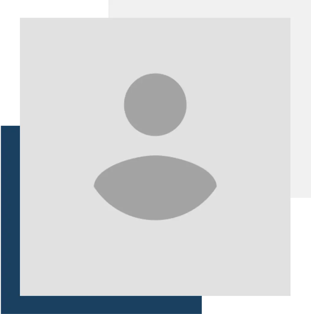 Gray silhouette of a person with a circular head and an oval body shape, set against a background of geometric shapes in black, white, and blue. The image represents a generic user profile icon commonly used in online platforms and applications. This visual element is designed to convey user identity or account representation in a minimalistic style, making it suitable for various digital interfaces.