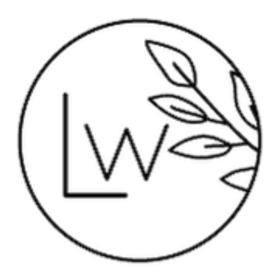 Logo of a brand featuring a stylized letter "W" surrounded by a circular design with leaves. The logo represents a focus on nature and sustainability, suitable for a business in the wellness or eco-friendly sector. The design combines modern typography with organic elements, emphasizing a commitment to health and environmental awareness. This visual identity is ideal for promoting products or services that prioritize natural ingredients and holistic approaches.